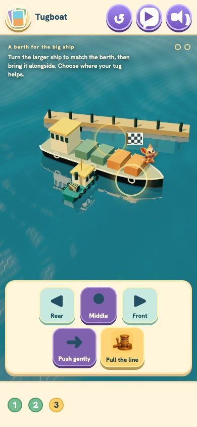 Guide a ship to the quay in the browser